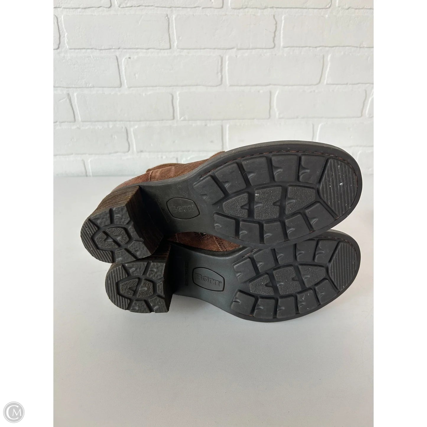 Boots Ankle Heels By Born In Brown, Size: 9