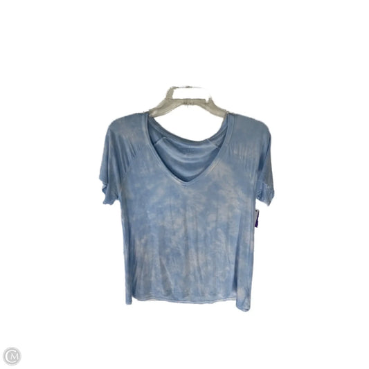 Top Short Sleeve Basic By American Eagle In Blue & White Size: Small