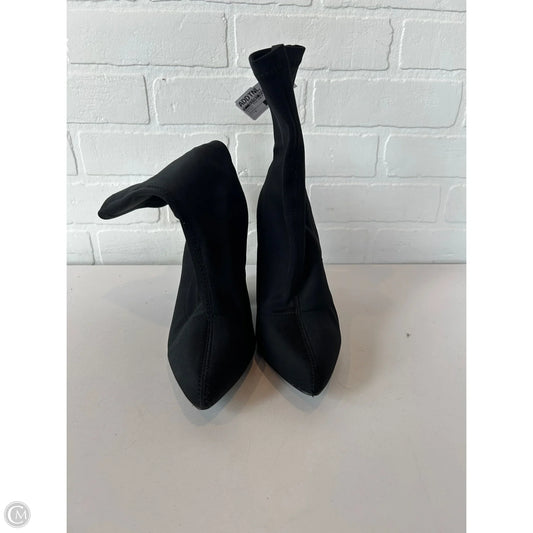 Boots Mid-calf Heels By Clothes Mentor In Black, Size: 5