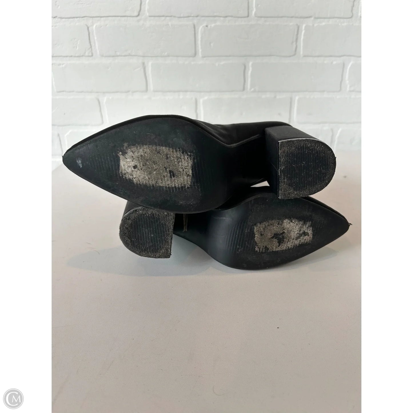 Boots Mid-calf Heels By Clothes Mentor In Black, Size: 5