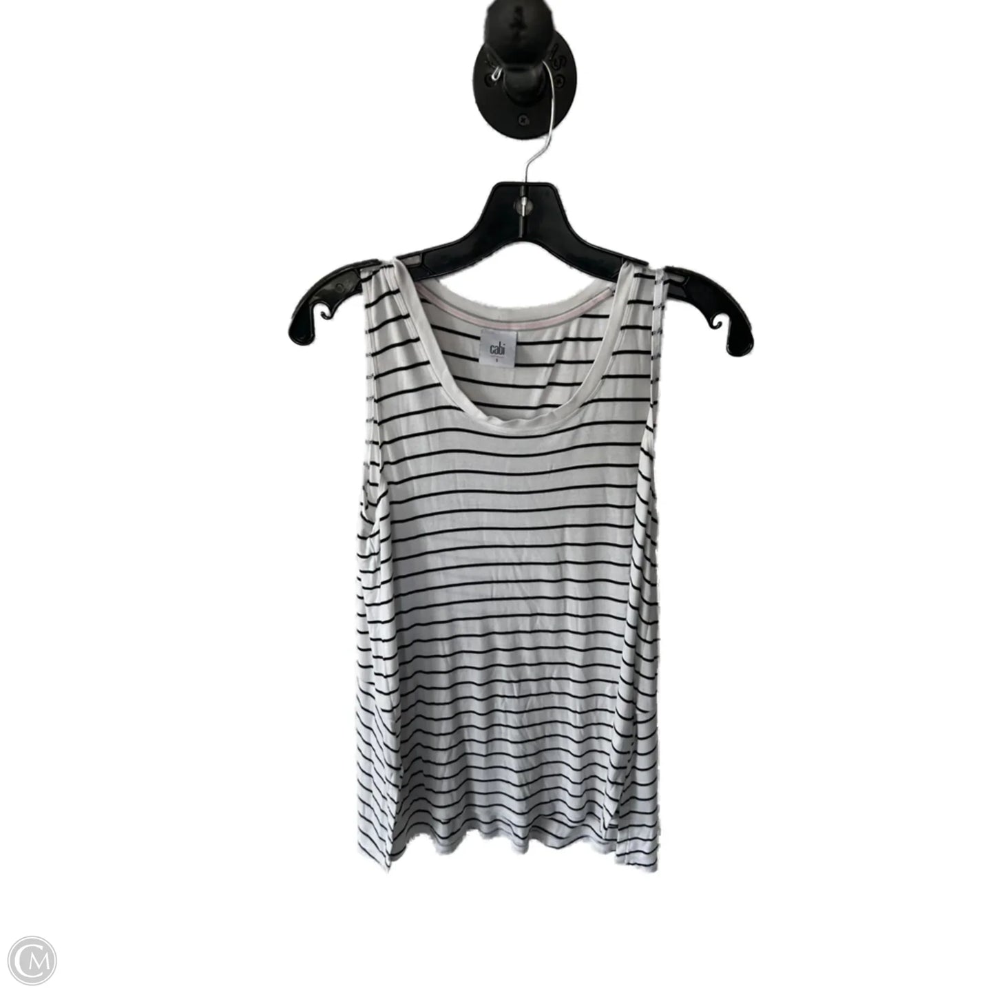 Top Sleeveless Basic By Cabi In Black & White, Size: S