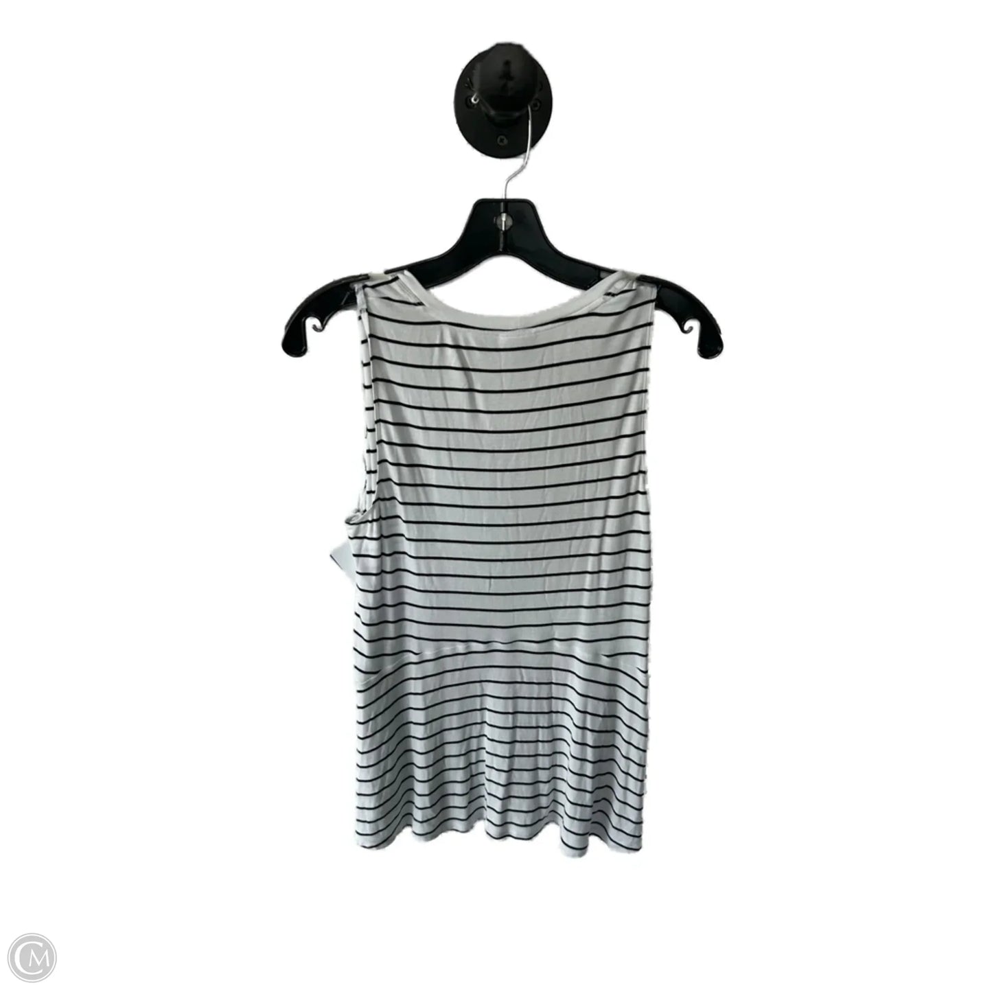 Top Sleeveless Basic By Cabi In Black & White, Size: S