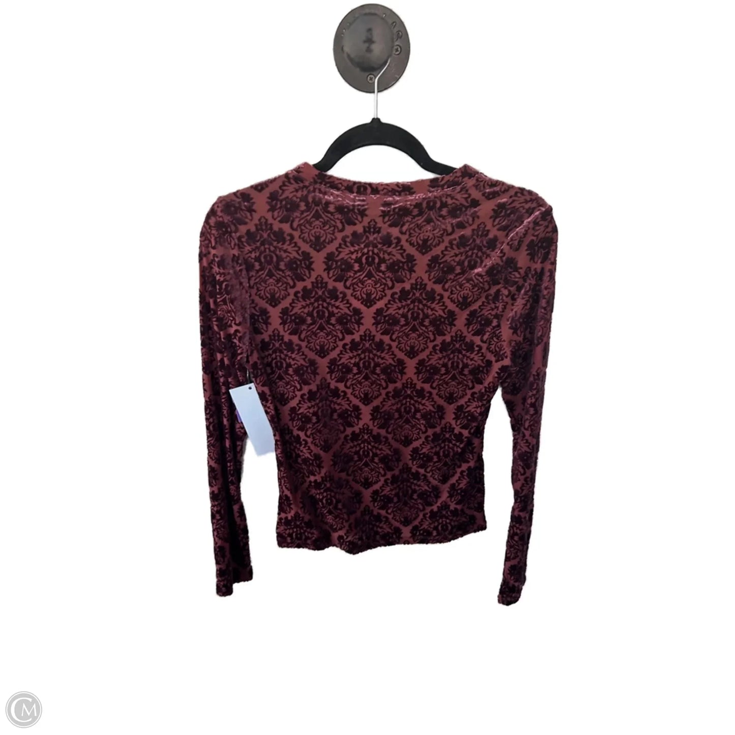 Top Long Sleeve By Paige In Red, Size: L