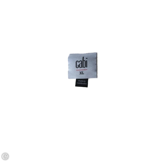 Top Sleeveless By Cabi In Tan & White, Size: Xl