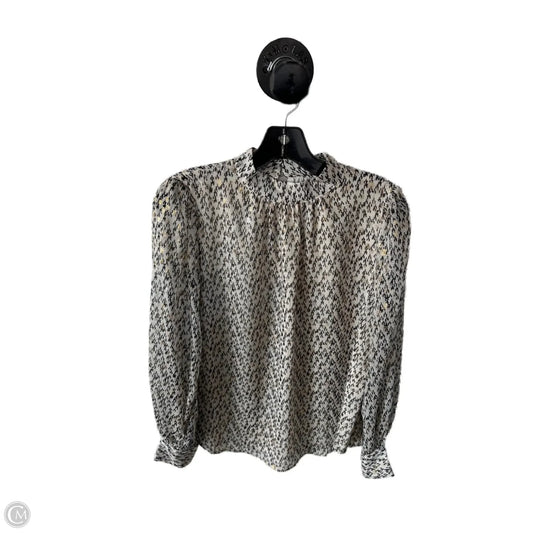 Top Long Sleeve By Vince Camuto In Black & Cream, Size: Xs