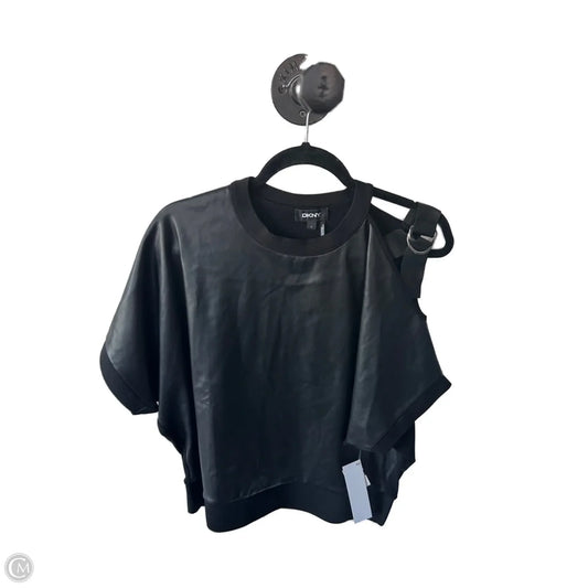 Top Short Sleeve By Dkny In Black, Size: S