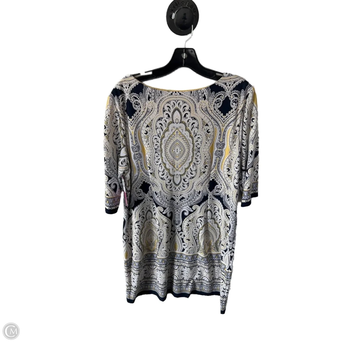 Dress Casual Short By Clothes Mentor In Blue & White, Size: Xl