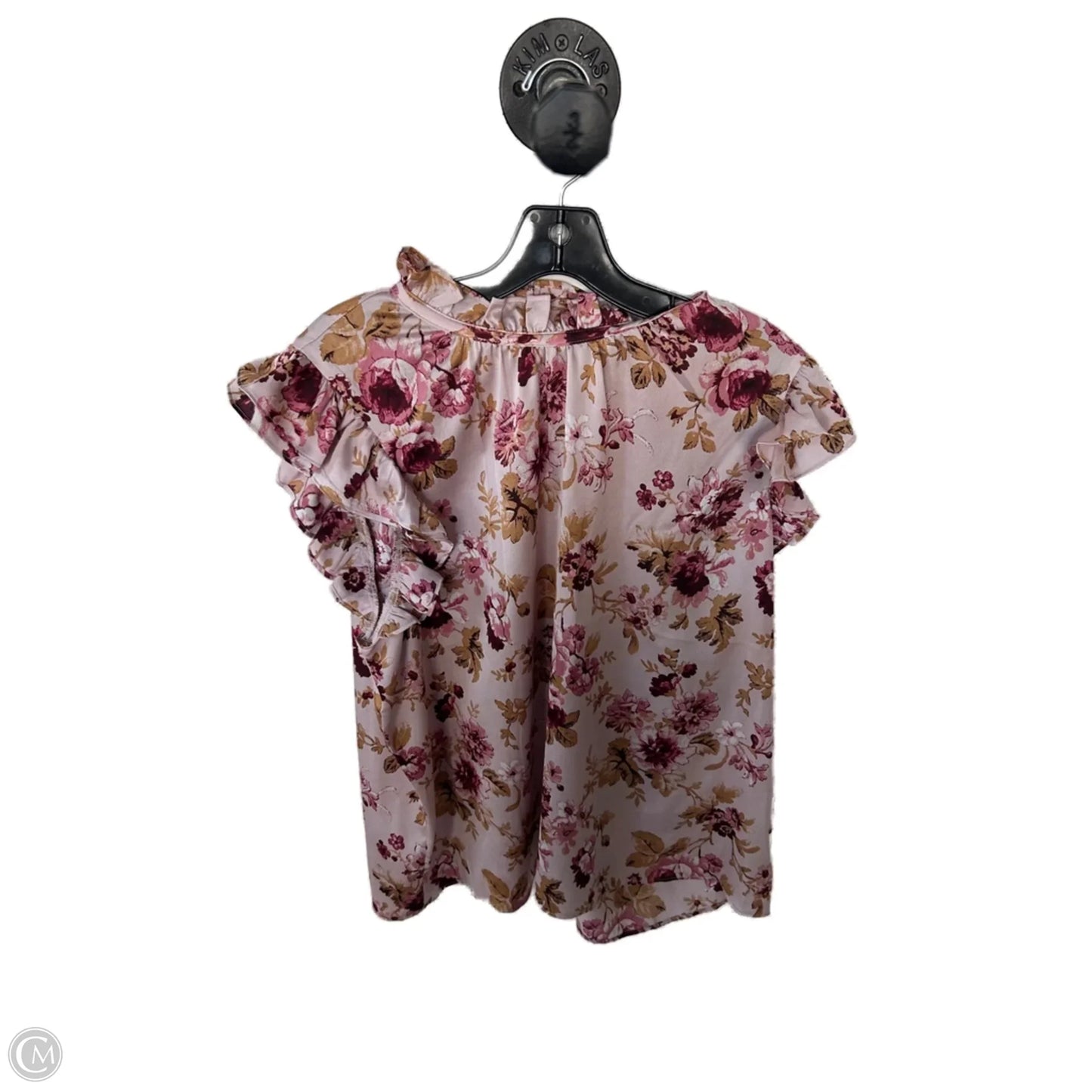 Top Short Sleeve By Express In Pink, Size: Xl