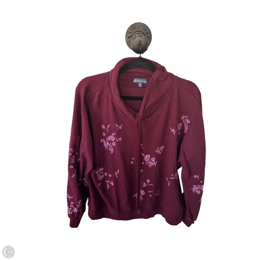 Sweatshirt Collar By Democracy In Maroon, Size: Xl