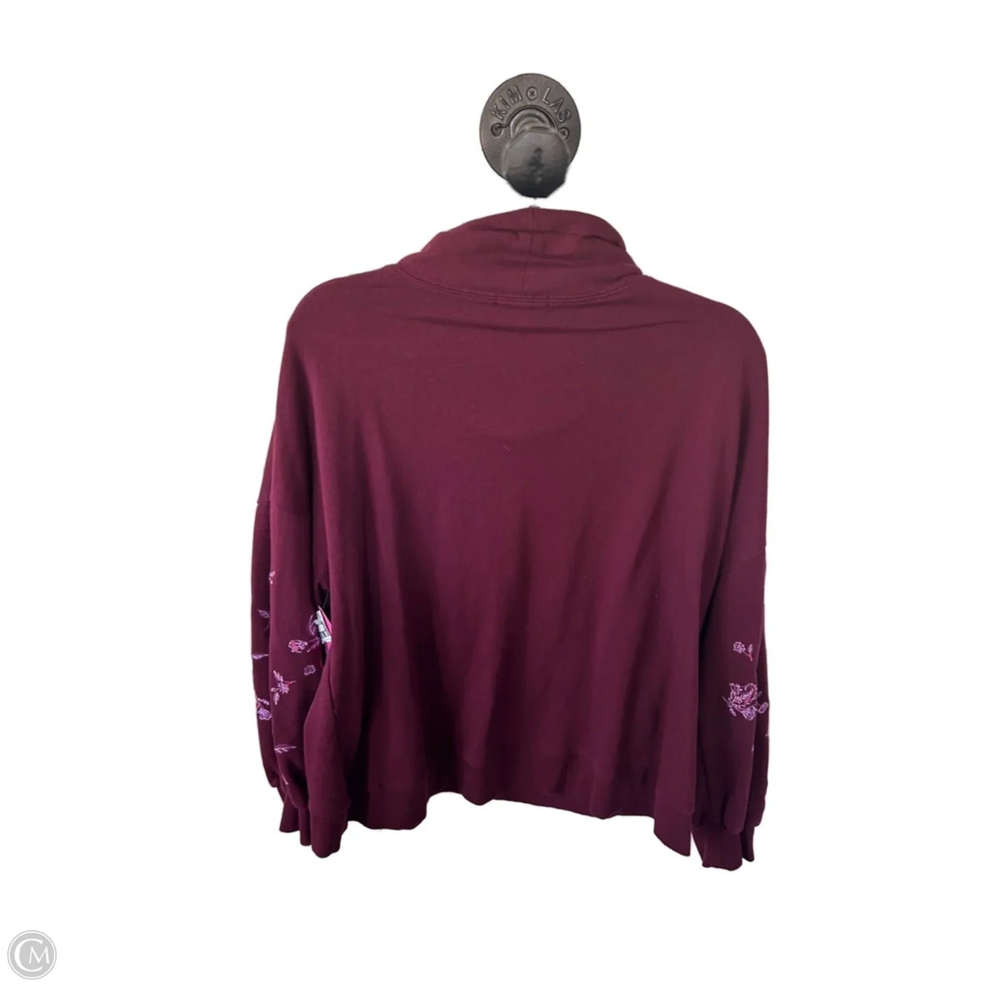 Sweatshirt Collar By Democracy In Maroon, Size: Xl