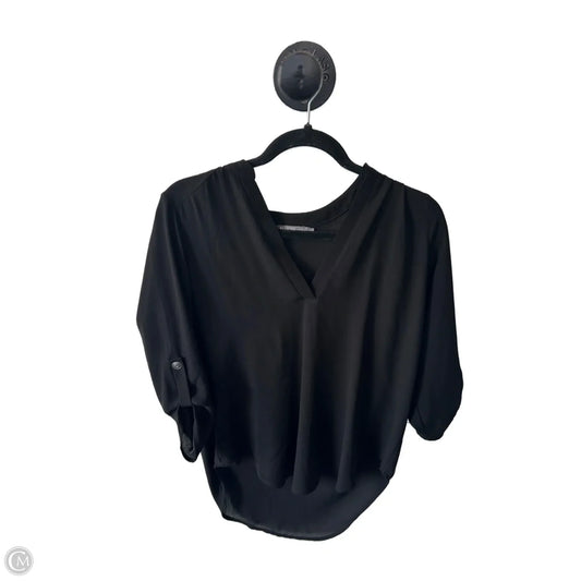 Top 3/4 Sleeve By Allison Joy In Black, Size: S