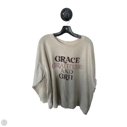 Sweatshirt Crewneck By Maurices In Cream, Size: 2x