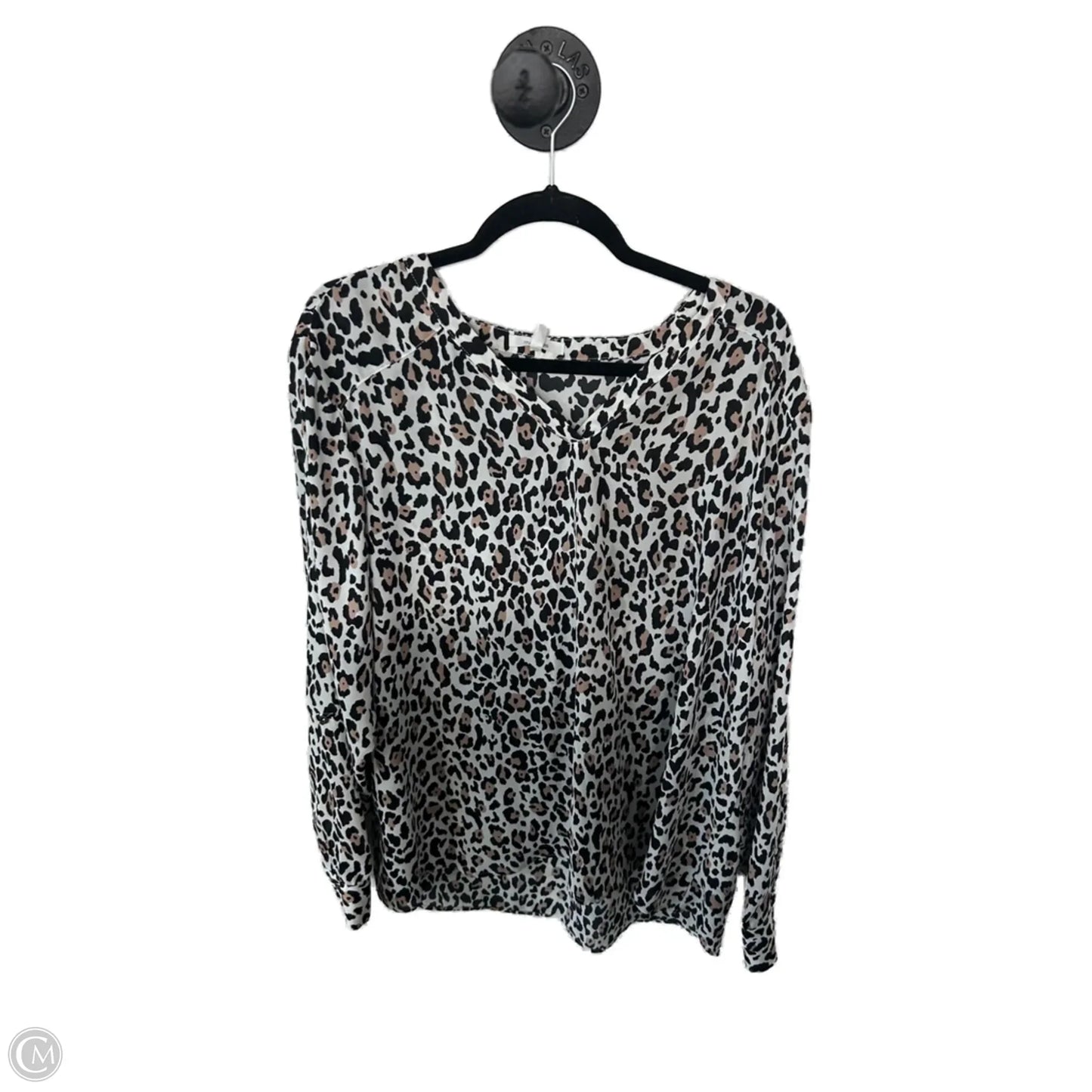 Top Long Sleeve By Maurices In Black & Cream, Size: 2x