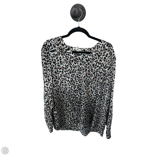 Top Long Sleeve By Maurices In Black & Cream, Size: 2x