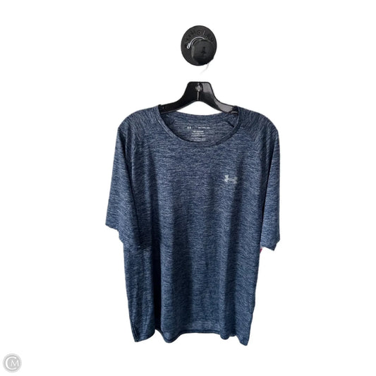 Athletic Top Short Sleeve By Under Armour In Blue, Size: 2x