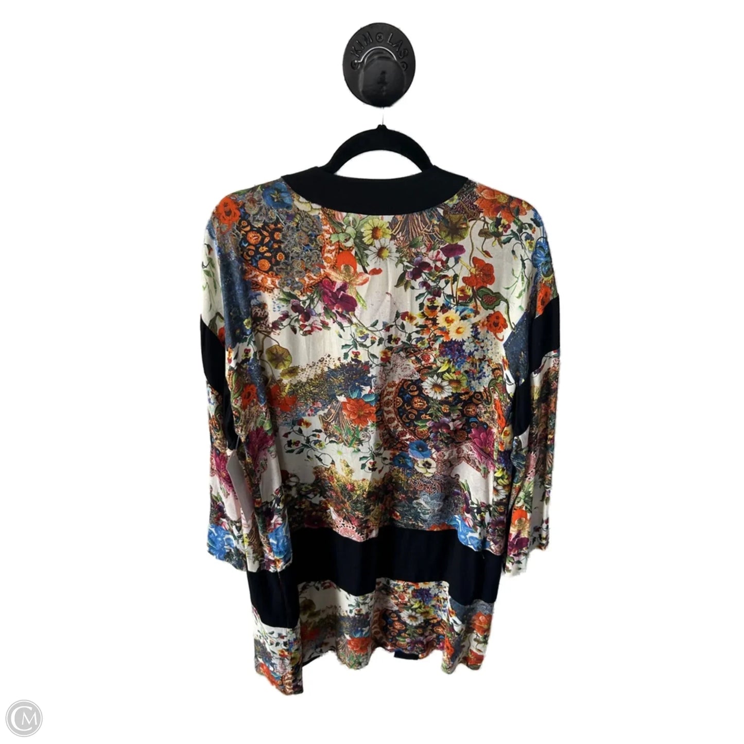 Kimono By Nicole Miller In Black & Cream, Size: S