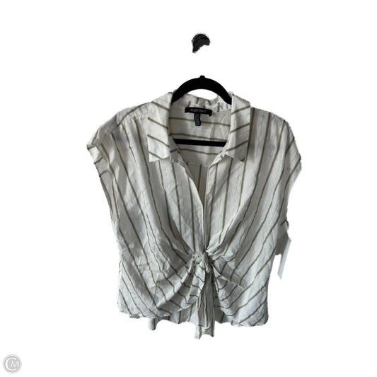 Top Sleeveless By Ellen Tracy In Green & White, Size: Xl