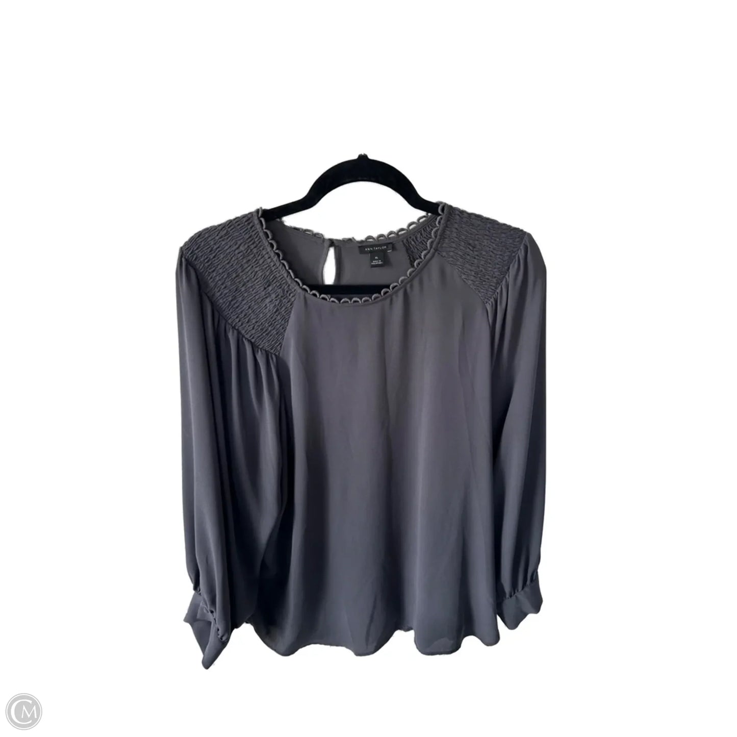 Top Long Sleeve By Ann Taylor In Grey, Size: Xl