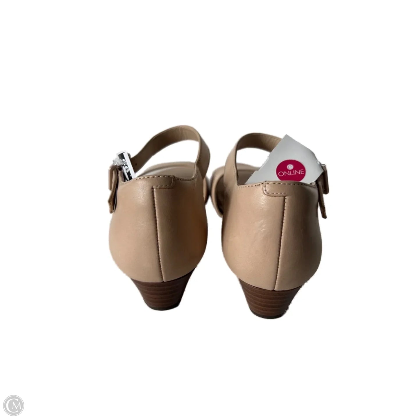 Sandals Heels Wedge By Clarks In Tan, Size: 8.5