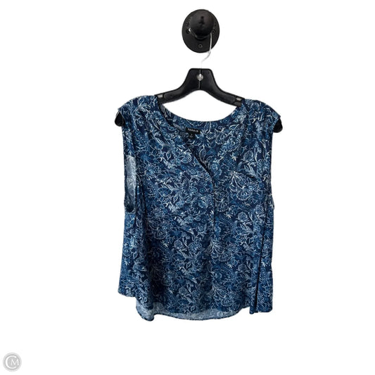 Top Sleeveless By Torrid In Blue & White, Size: 1x