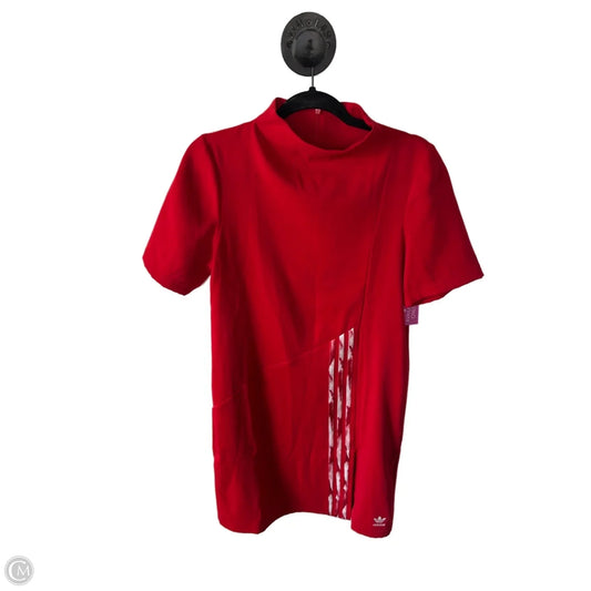 Athletic Dress By Adidas In Red & White, Size: S