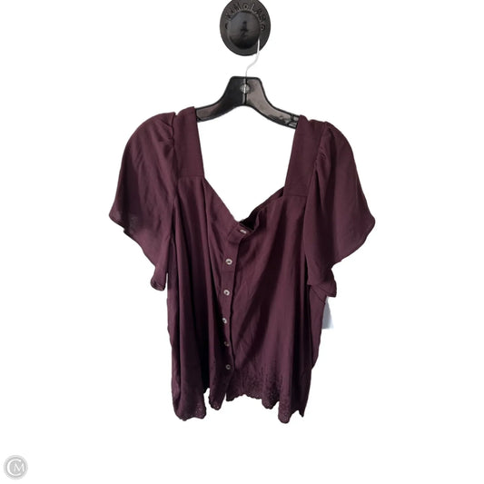 Top Short Sleeve By Torrid In Purple, Size: 4x