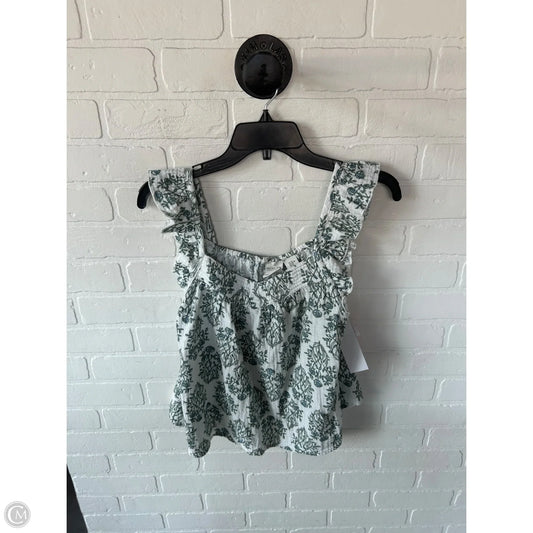 Top Sleeveless By Rachel Zoe In Green & White, Size: M