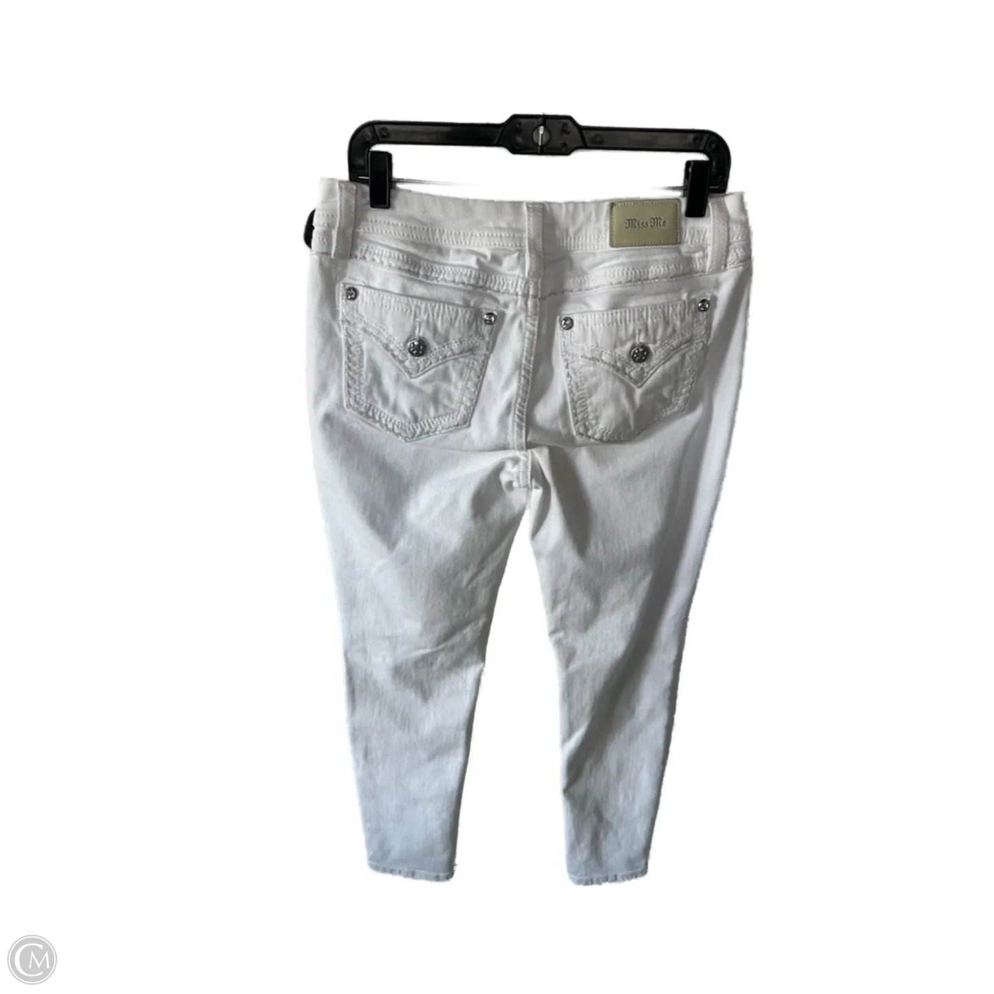 Jeans Skinny By Miss Me In White Denim, Size: 12