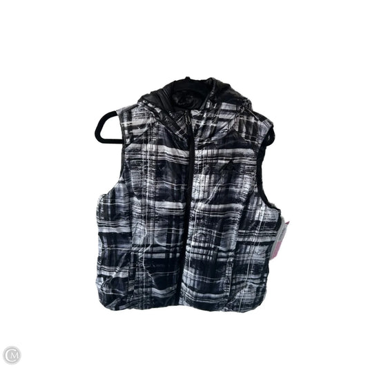 Vest Puffer & Quilted By Clothes Mentor In Black & White, Size: L