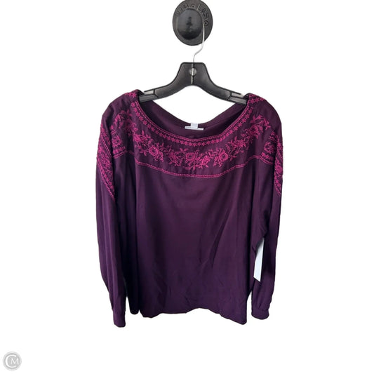Top Long Sleeve By J. Jill In Purple, Size: 3x
