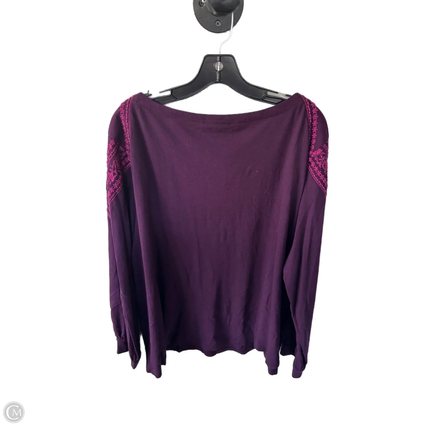 Top Long Sleeve By J. Jill In Purple, Size: 3x