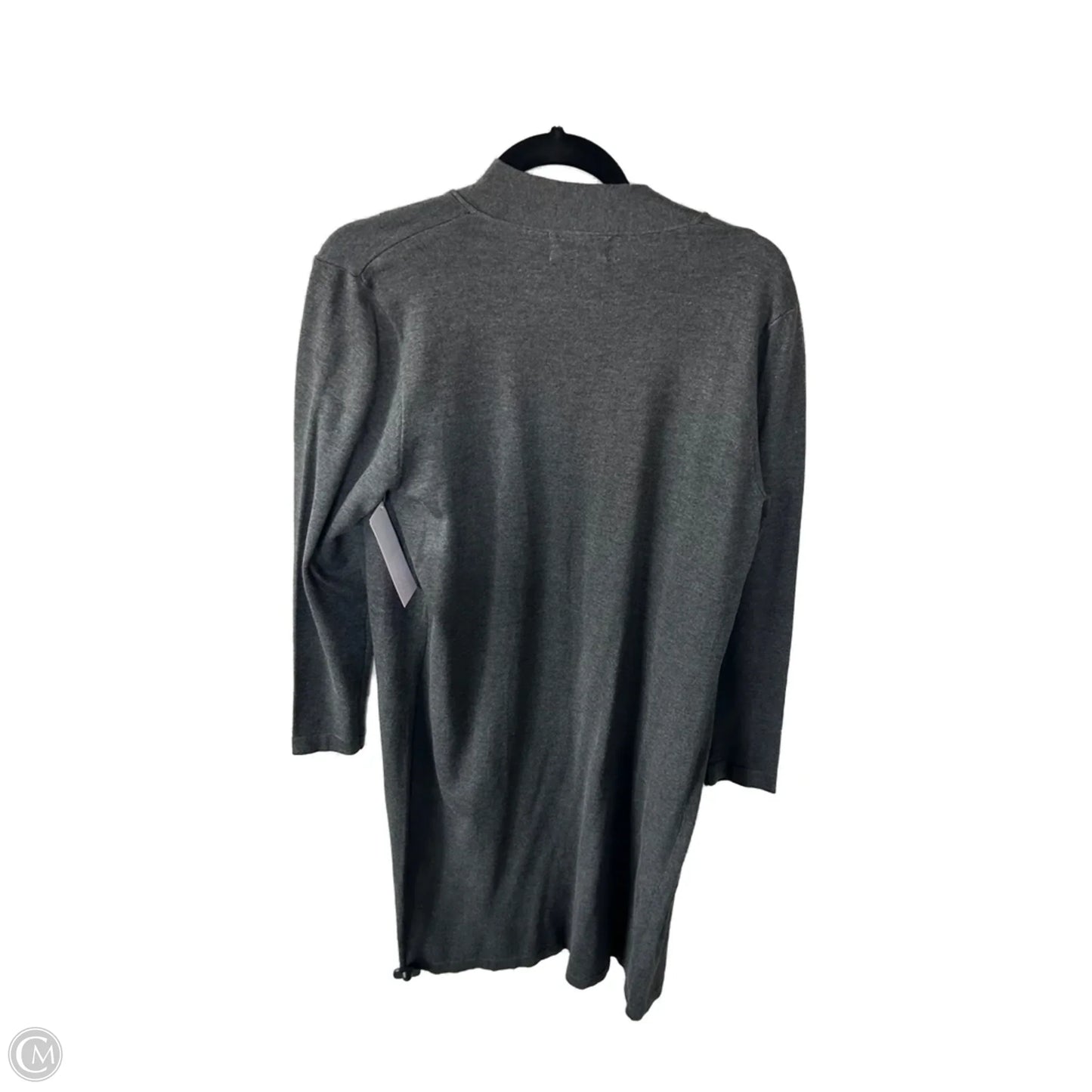 Sweater Cardigan By Joan Vass In Grey, Size: L