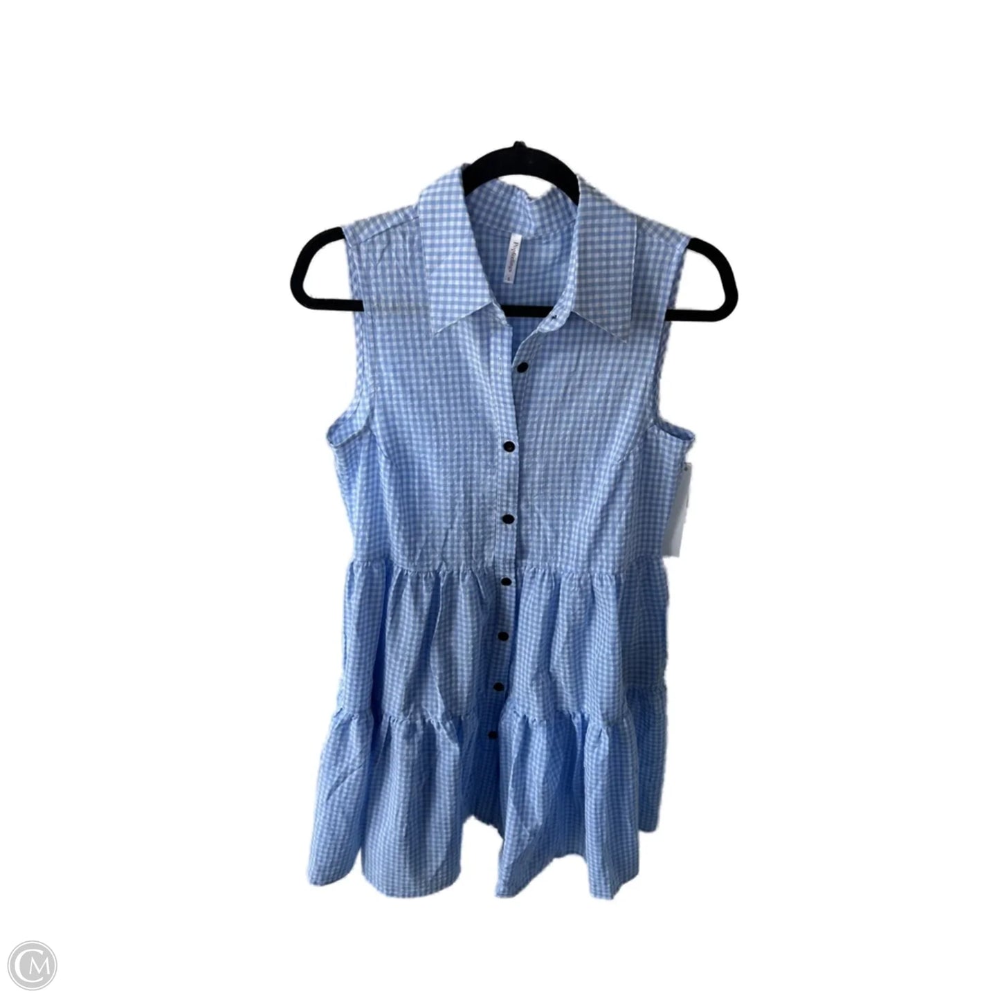 Dress Casual Short By Clothes Mentor In Blue & White, Size: S