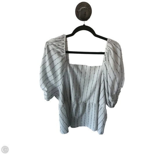 Top Short Sleeve By Madewell In Black & White, Size: 2x