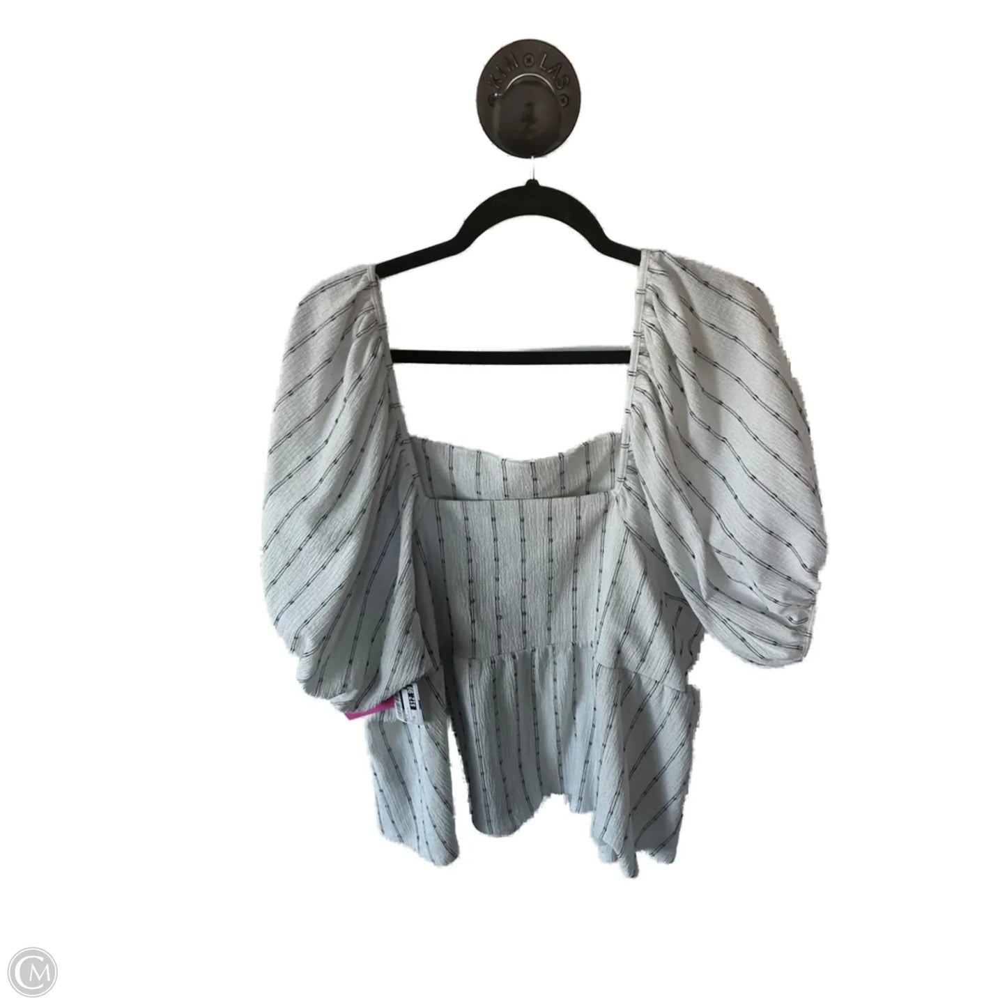 Top Short Sleeve By Madewell In Black & White, Size: 2x