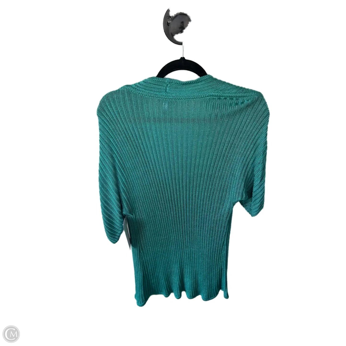 Sweater Cardigan By Chicos In Teal, Size: L