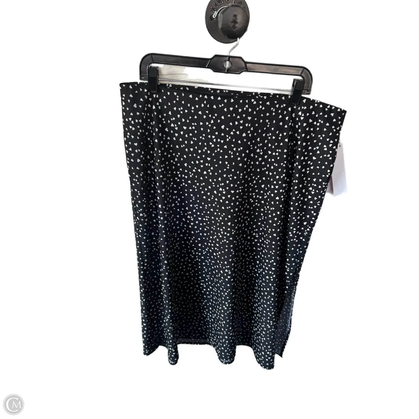 Skirt Midi By A New Day In Black & Cream, Size: 18