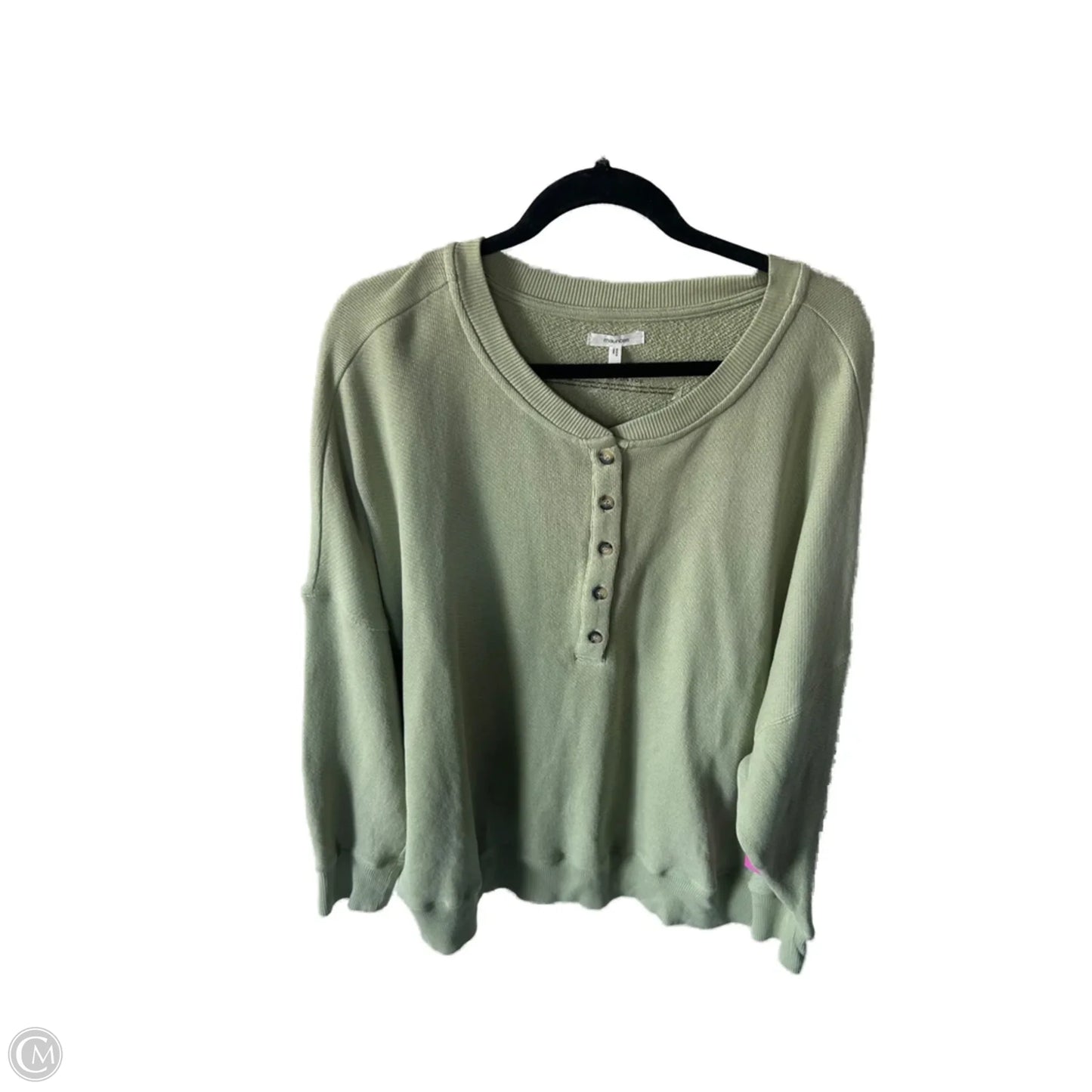 Top Long Sleeve By Maurices In Green, Size: 2x
