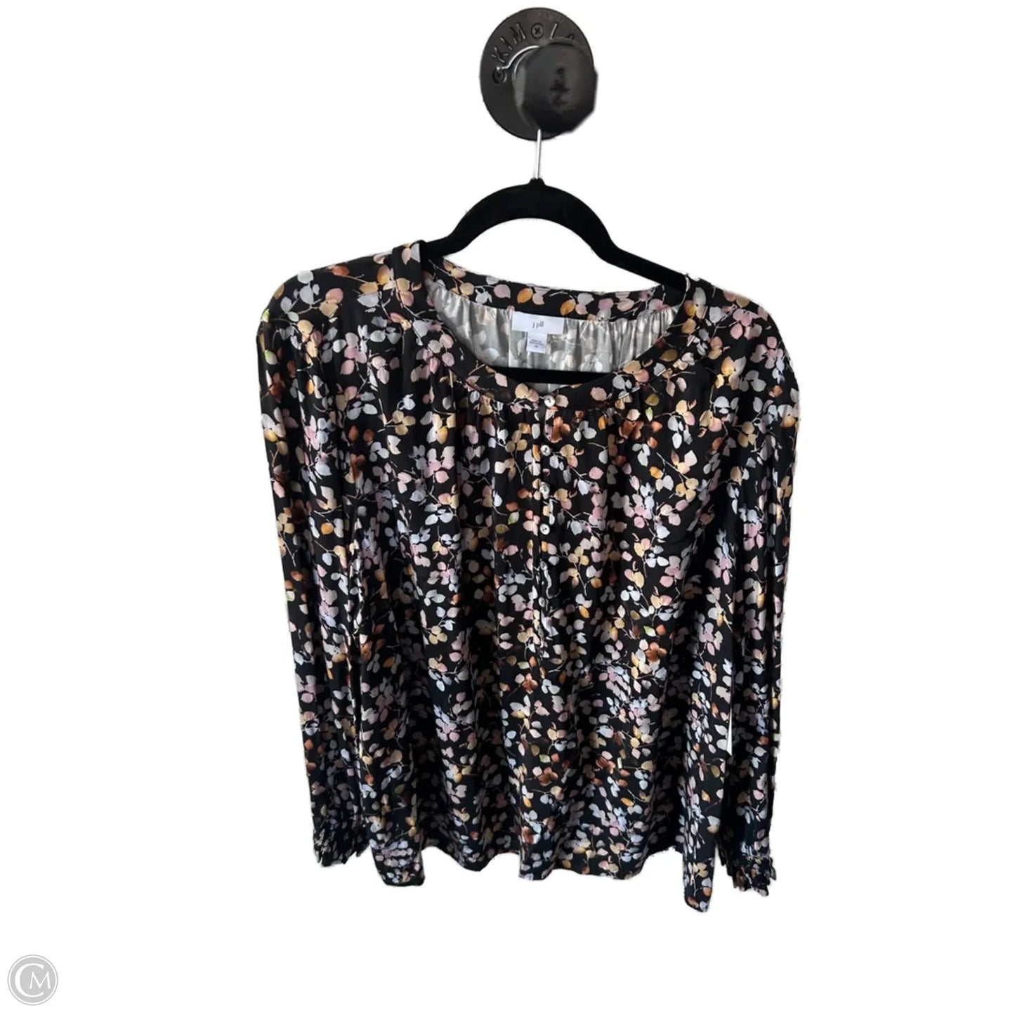 Top Long Sleeve By J. Jill In Black, Size: 2x