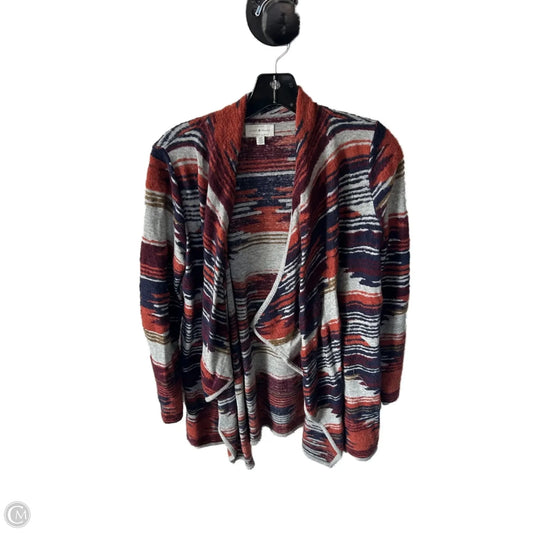 Cardigan By Lucky Brand In Blue & Grey, Size: S