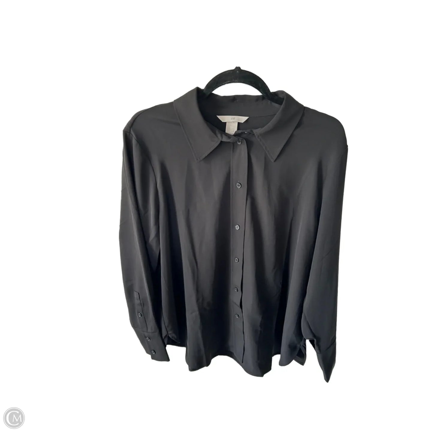 Blouse Long Sleeve By H&m In Black, Size: L