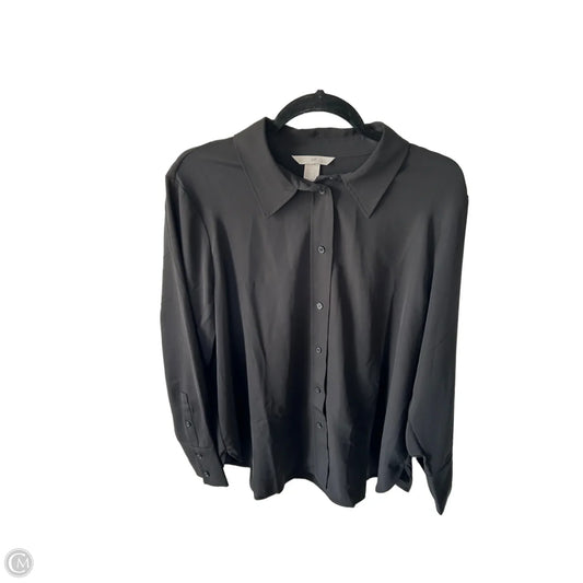 Blouse Long Sleeve By H&m In Black, Size: L