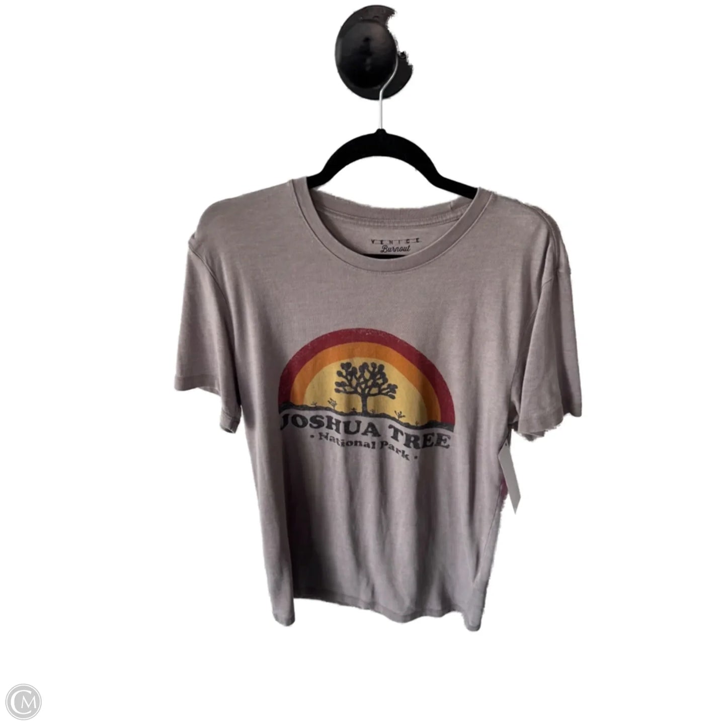 Top Short Sleeve Basic By Lucky Brand In Brown, Size: S