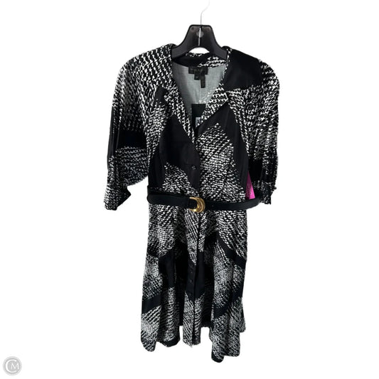 Dress Casual Maxi By Donna Karan In Black & White, Size: M