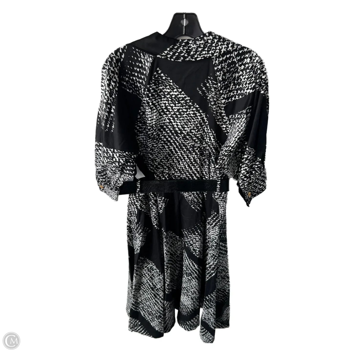 Dress Casual Maxi By Donna Karan In Black & White, Size: M
