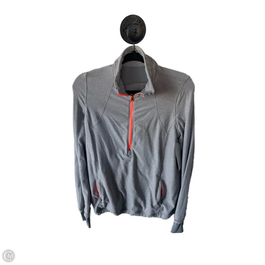 Athletic Sweatshirt Collar By Lululemon In Grey & Orange, Size: M