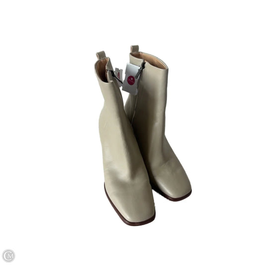 Boots Mid-calf Heels By Marc Fisher In Cream, Size: 7