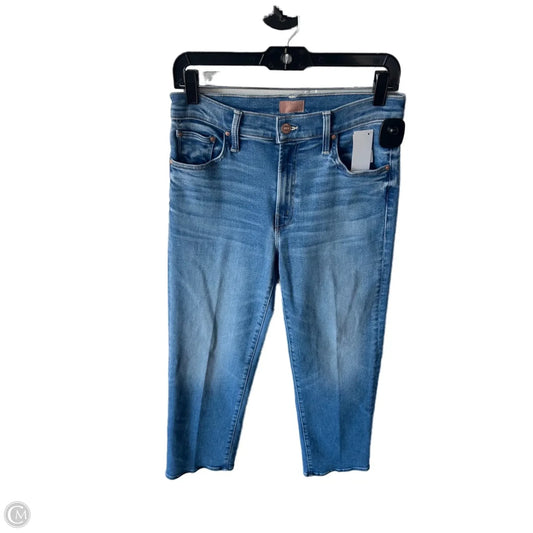 Jeans Straight By Mother In Blue Denim, Size: 8