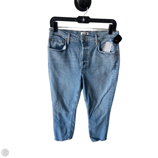 Jeans Cropped By Agolde In Blue Denim, Size: 8