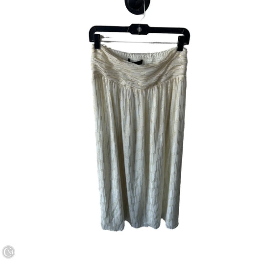 Skirt Maxi By White House Black Market In Gold & White, Size: 8